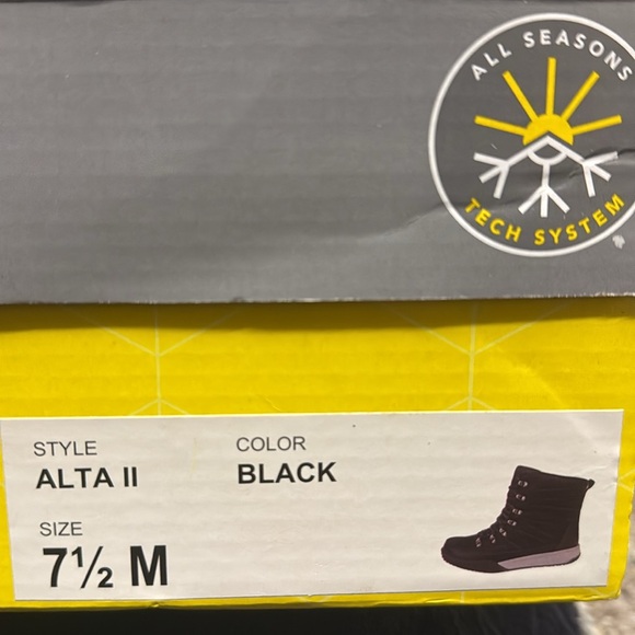 Khombu Waterproof Lace-Up Winter Ankle Boots Alta Black - Medium - Picture 8 of 8